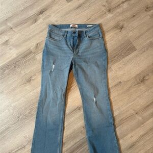 Wrangler Blue Flare Wide Leg Jeans